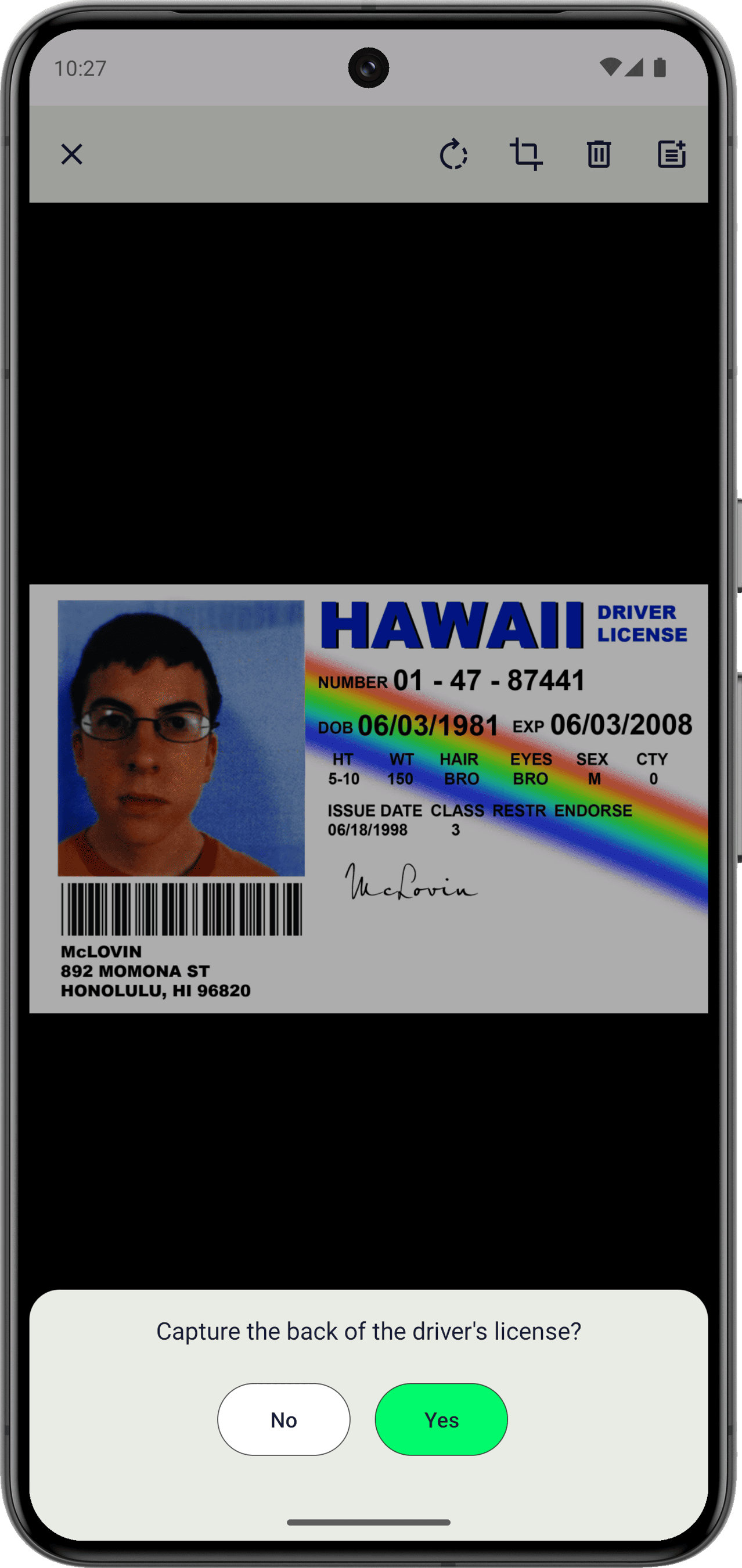 driverLicenseBackIsOn